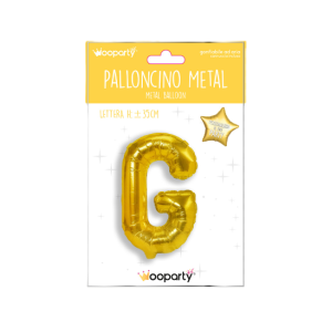 Palloncino lettera g oro metal 35cm