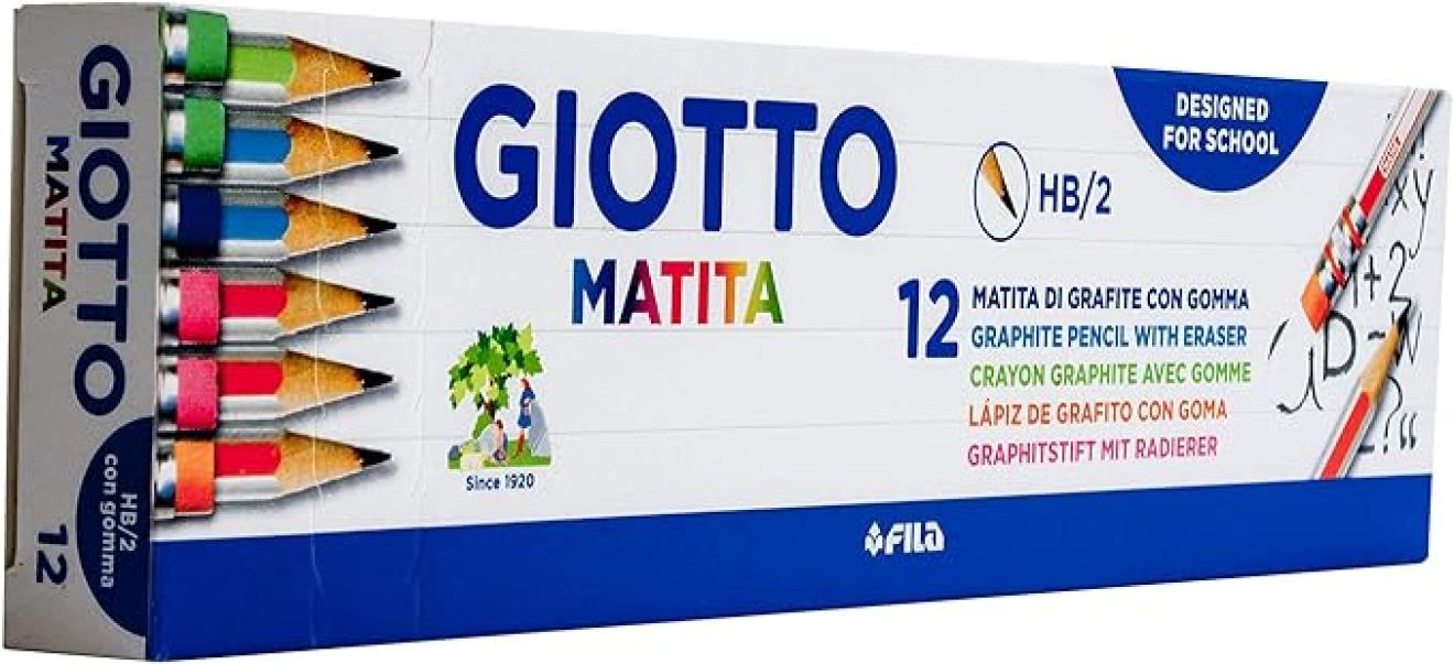 Matita Giotto HB2 con gomma confezione da 12