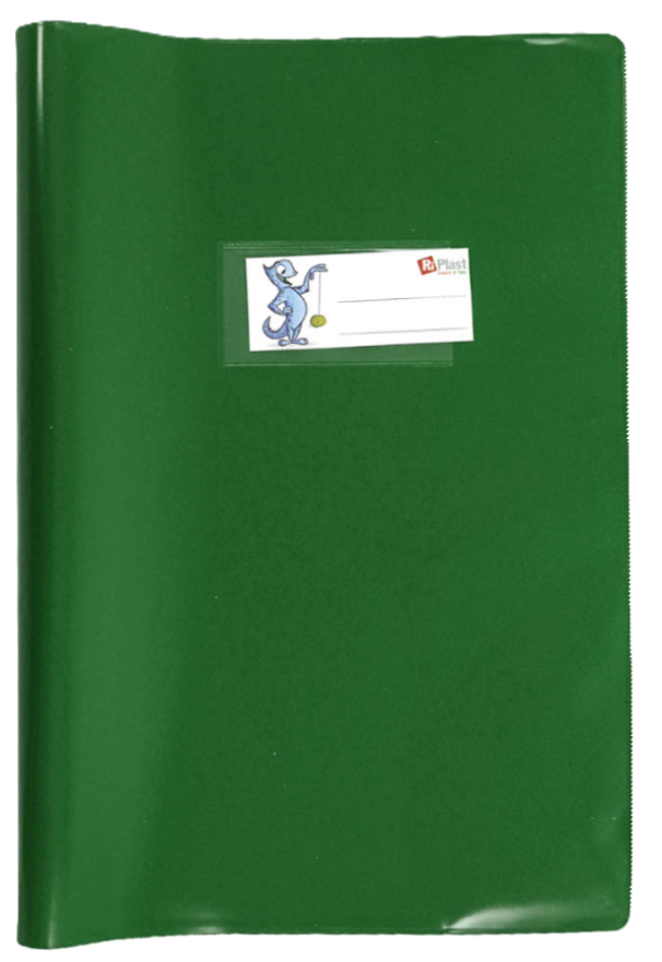 Copriquaderni Shiny verde con alette 21.5x30.5cm confezione da 20