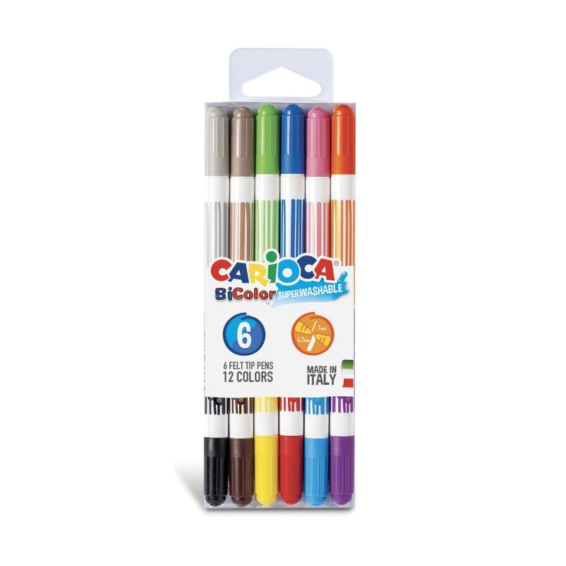 Pennarelli Carioca bi-color confezione da 6