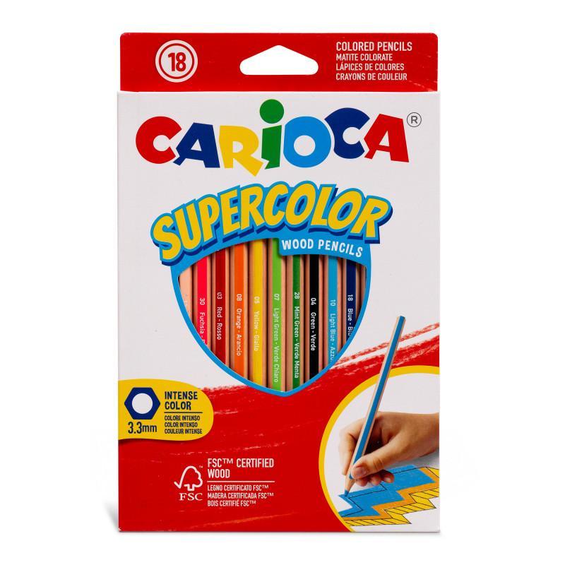 Pastelli Carioca supercolor confezione da 18 colori