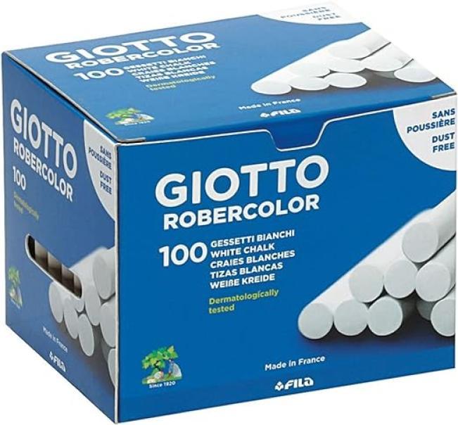 Gessetti Giotto Robercolor bianco confezione da 100