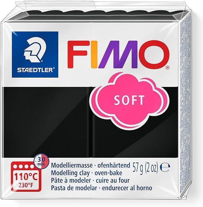 Pasta modellabile Fimo Soft nero confezione da 6x57g