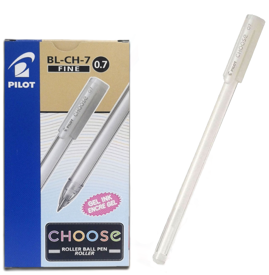 Penna gel Pilot choose bianco 0.7 confezione da 12