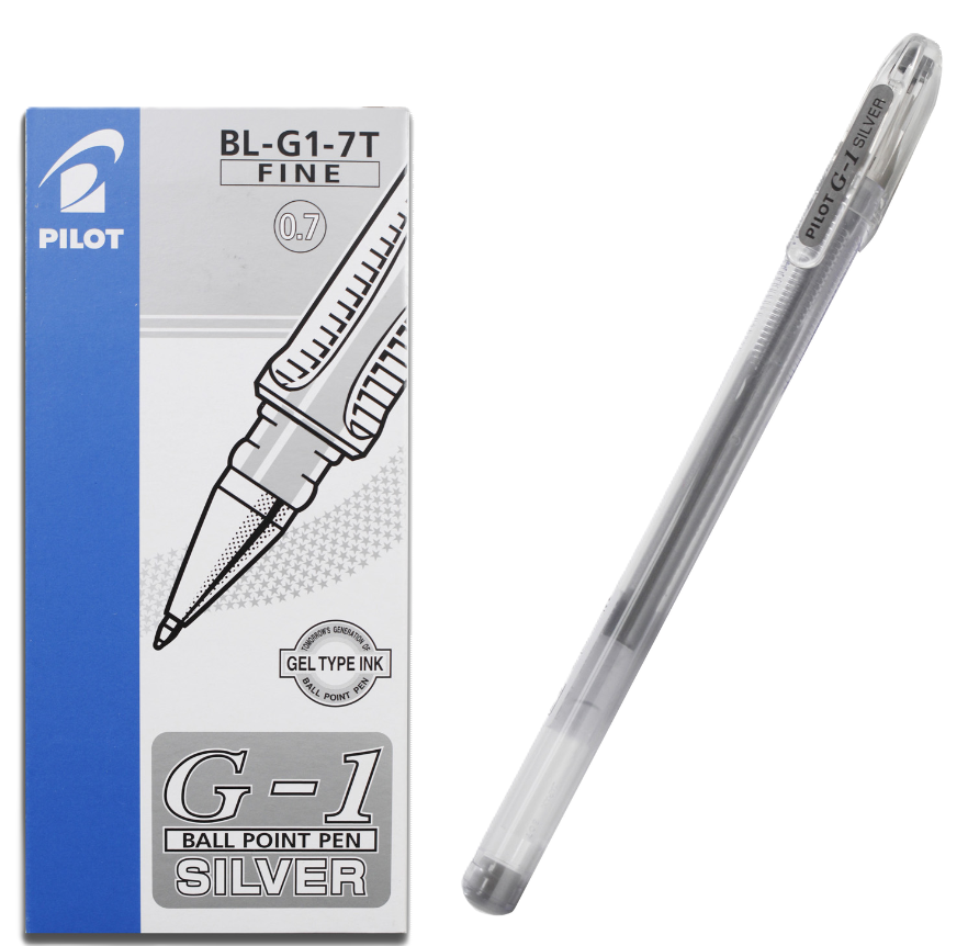 Penna Pilot G-1 silver 0.7mm confezione da 12