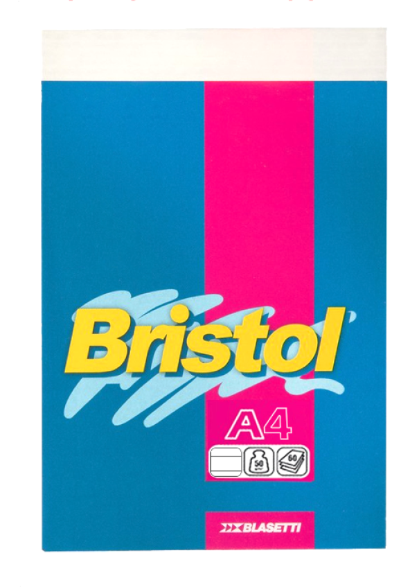 Blocco notes Blasetti Bristol A4 rigatura 1R confezione da 10