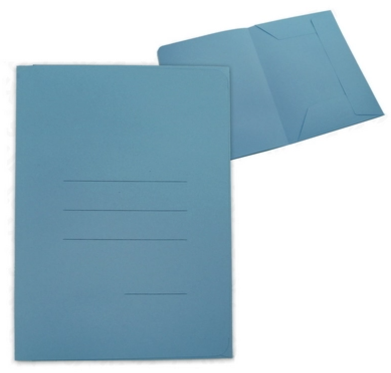 Cartelle 3 lembi Zaffiro azzurre f.to 33.5 x 25 cm confezione da 50
