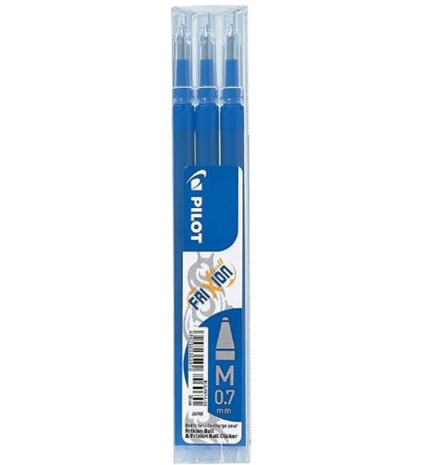 Ricariche penne Frixion refill M 0.7mm blu confezione da 3