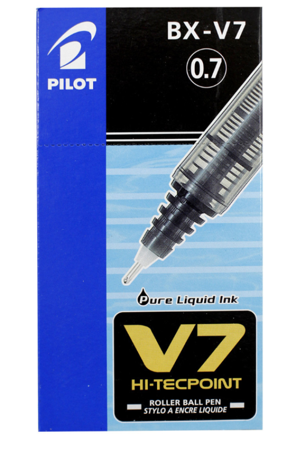 Penna roller Pilot V7 nero confezione da 12
