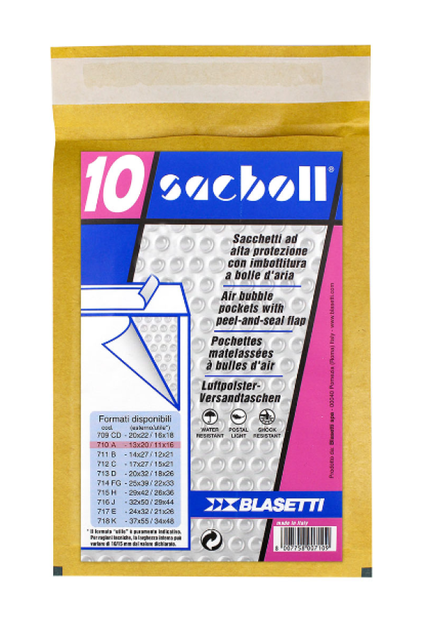 Sacchetti Sacboll imbottiti f.to 13x20 / 11x16 confezione da 10