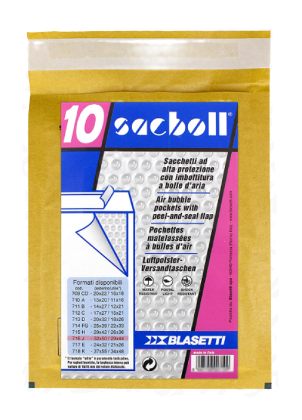 Sacchetti Sacboll imbottiti f.to 32x50/29x44 confezione da 10