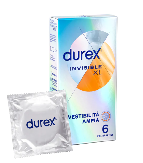 Preservativi Durex invisible XL confezione da 6