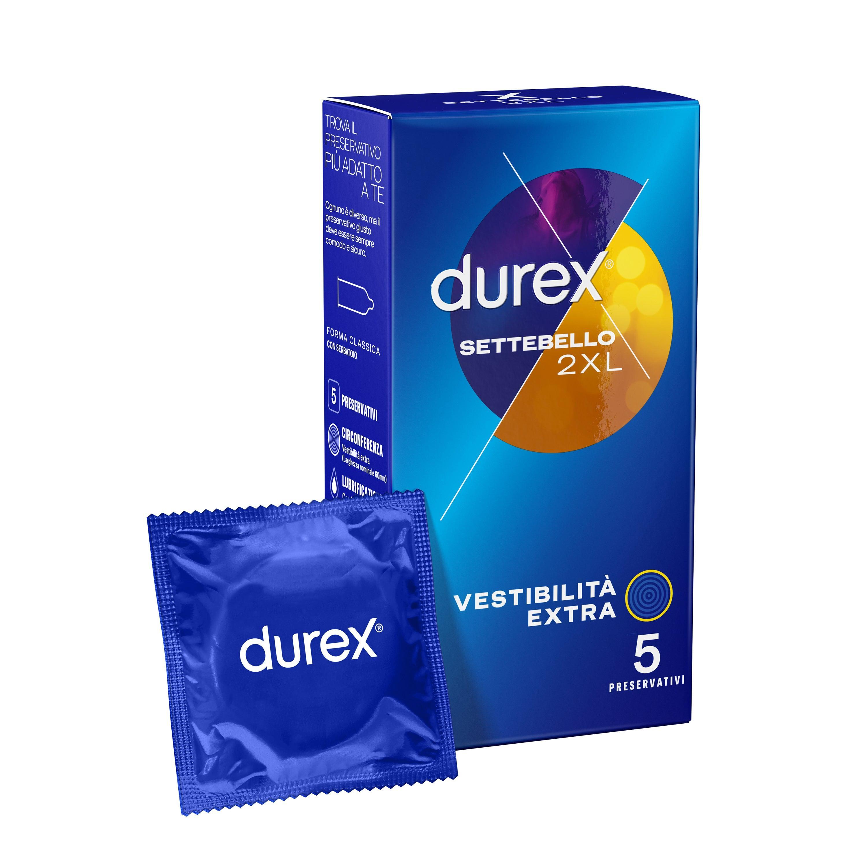 Preservativi Durex settebello 2XL confezione da 5