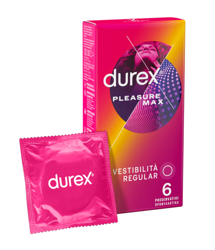 Preservativi Durex pleasuremax confezione da 6