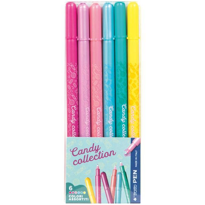 Tratto Pen Candy Collection edizione limitata blister 6 colori