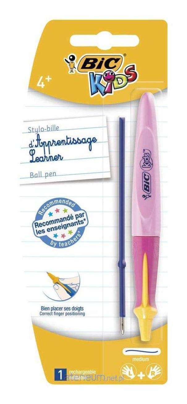 Penna a sfera Bic Kids rosa con 1 ricarica