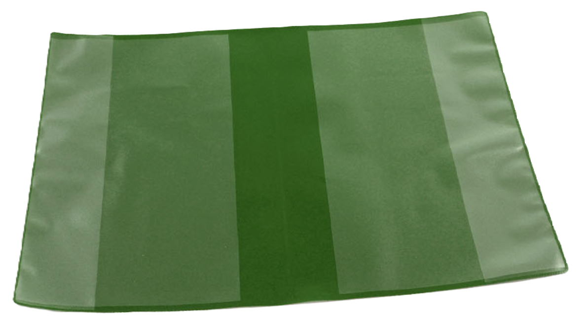 Copriquaderni Shiny verde con alette 21.5x30.5cm confezione da 20