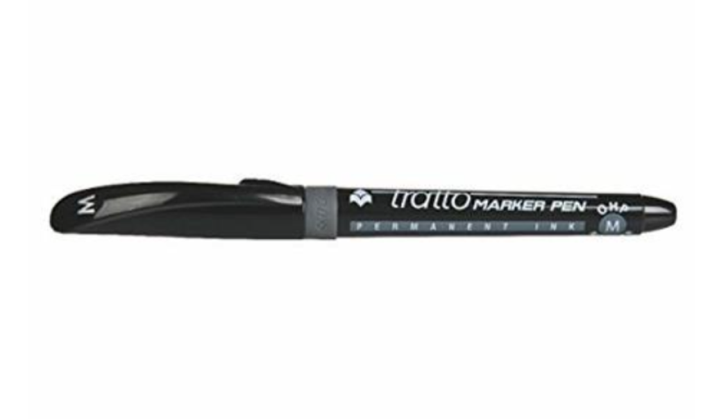 Marcatore Tratto marker pen ohp M nero confezione da 8