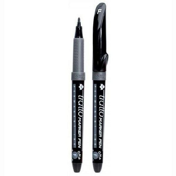 Marcatore Tratto marker pen ohp SF nero confezione da 8