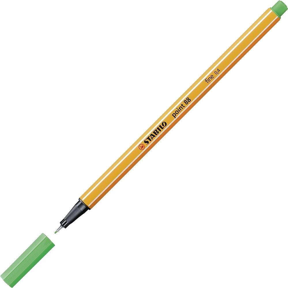 Penna Stabilo point 88/16 verde smeraldo confezione da 10