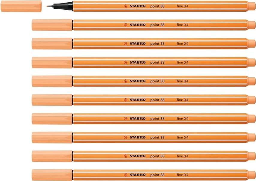 Penna Stabilo point 88 arancione confezione da 10