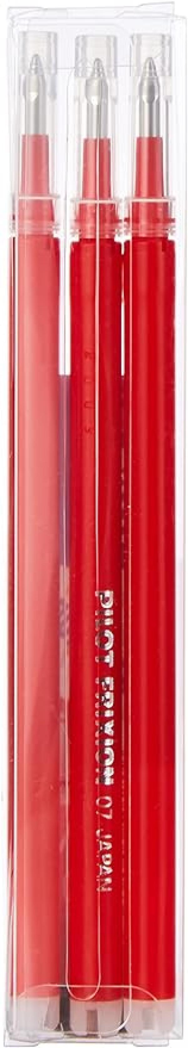 Ricariche penne Frixion refill M 0.7mm rosso confezione da 3