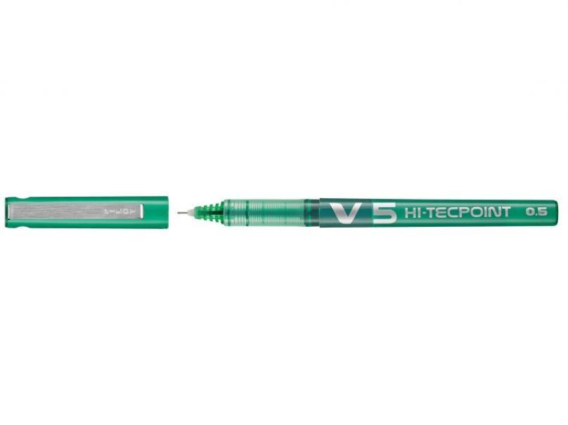 Penna roller Pilot V5 verde confezione da 12