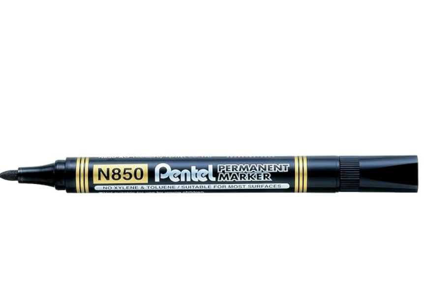 Pennarello indelebile Pentel N850 punta conica nero confezione da 12