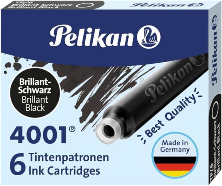 Cartucce ad inchiostro Pelikan 4001 Nero confezione 10 scatole da 6