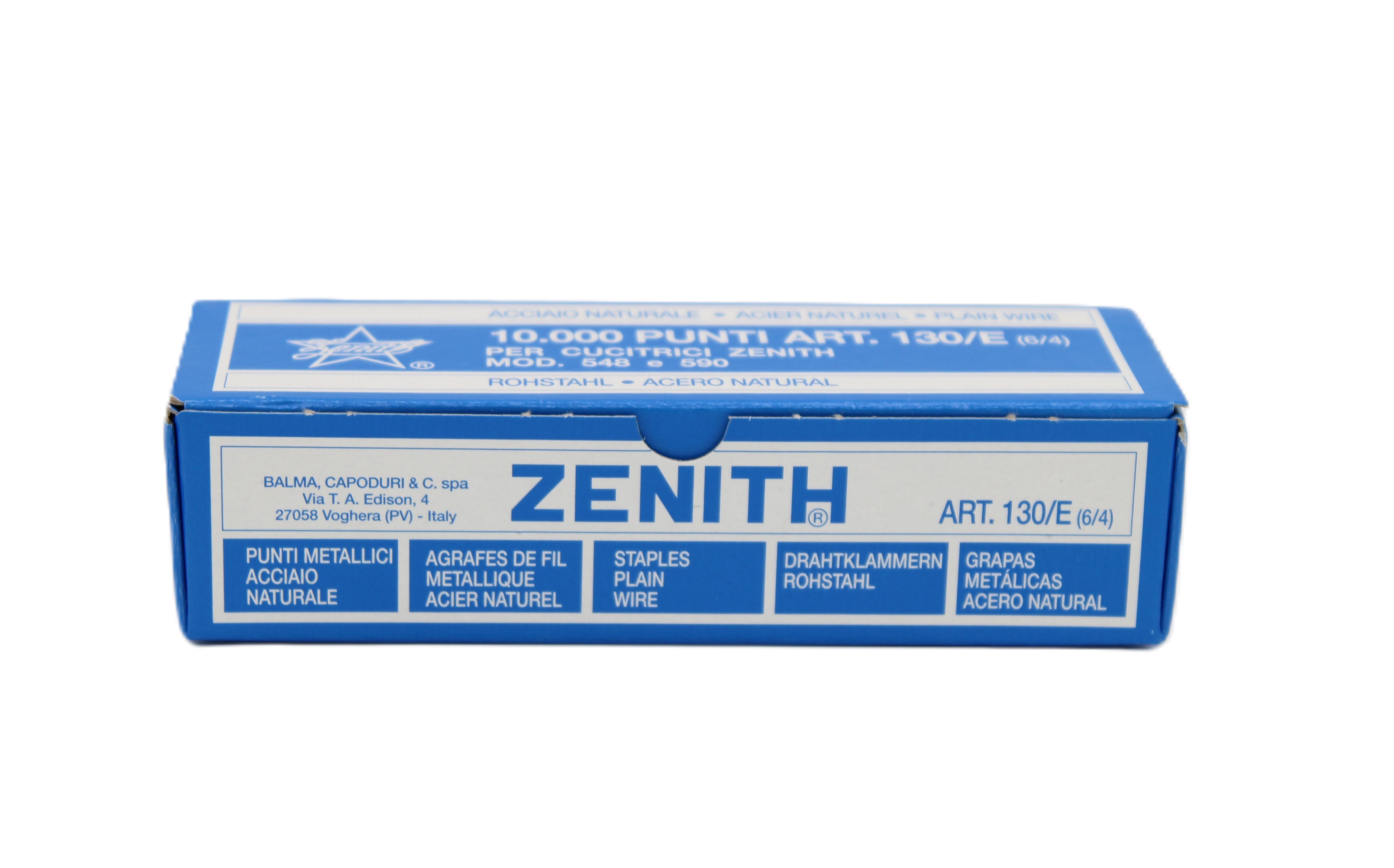 10.000 Punti metallici Zenith 130/E 6/4 confezione 10 scatole da 1.000