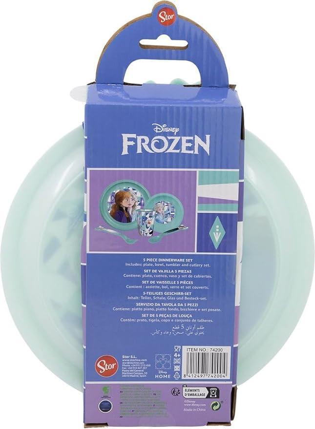 Set pranzo Frozen plastica riutilizzabile 5 pezzi