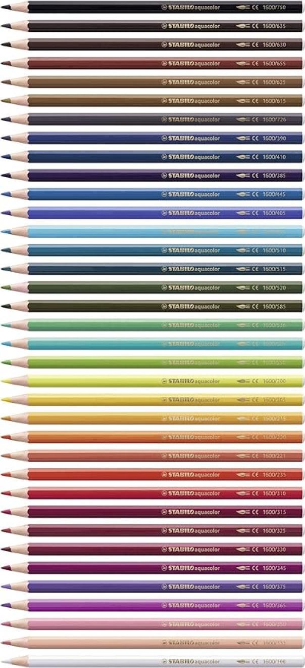 Matita colorata acquerellabile Stabilo aquacolor confezione da 36