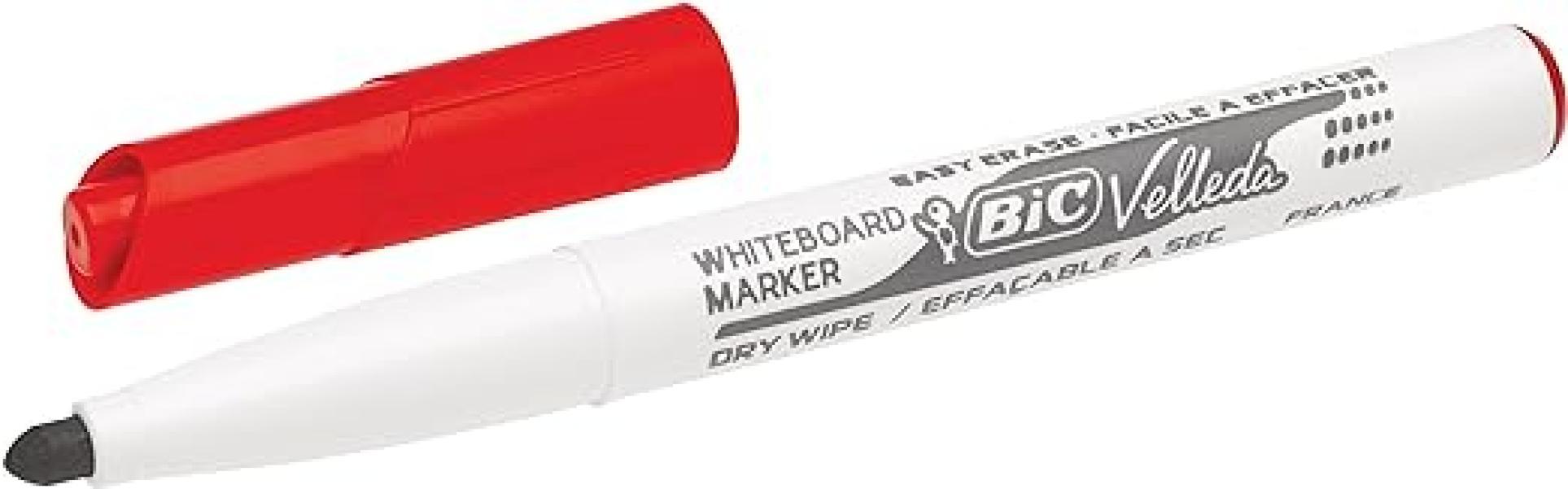 Marcatore Bic Velleda Medium rosso confezione da 12