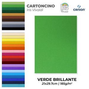 Cartoncino iris vivaldi verde brillante a4 confezione da 50