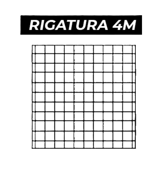 Ricambi rinforzati bianco confezione da 40 fogli A4 rigatura 4M