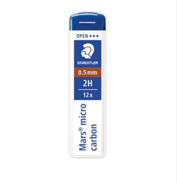 Mine Mars micro carbon confezione da 12 blister x 12 mine 0.5mm 2H