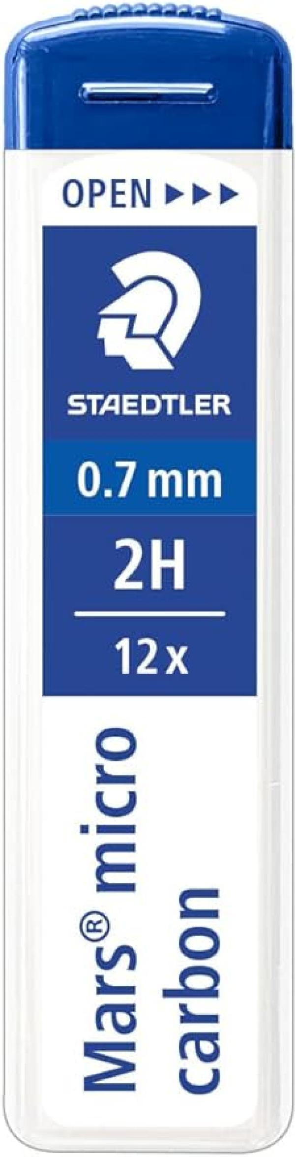 Mine Mars micro carbon confezione da 12 blister x 12 mine 0.7mm 2H