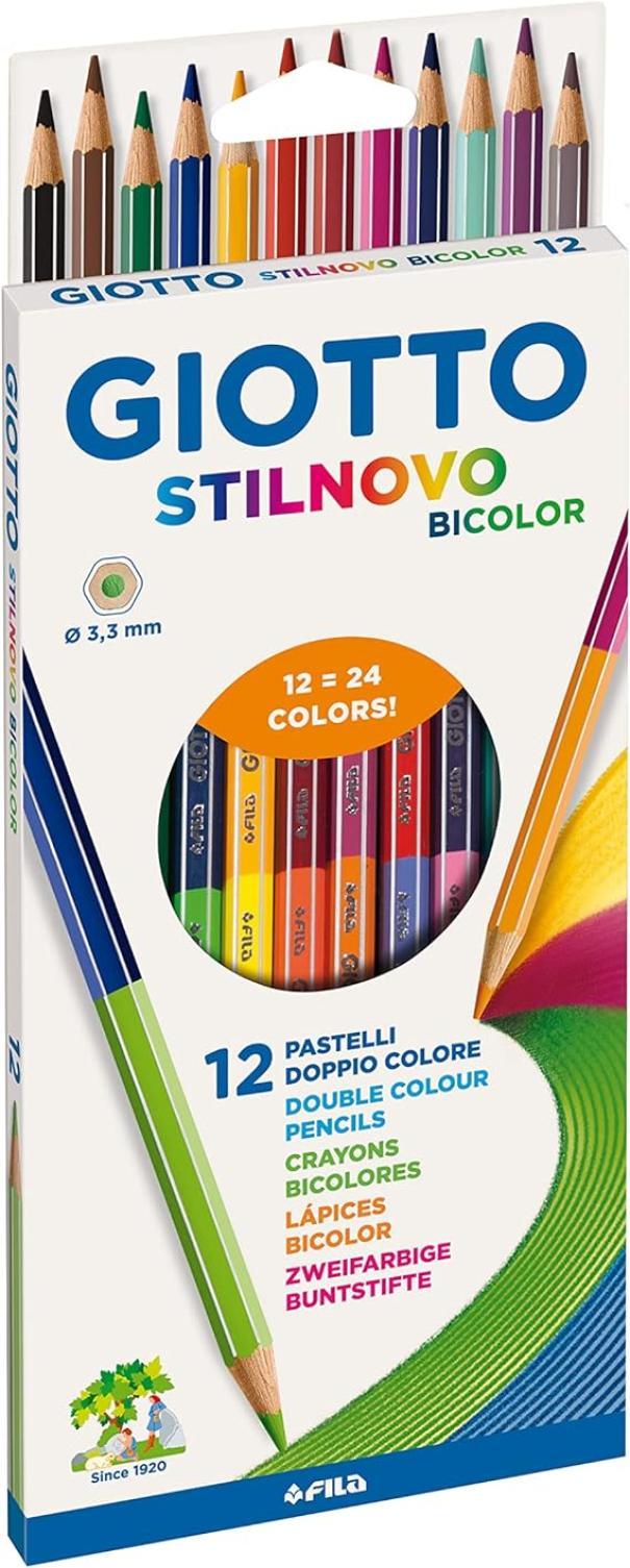 Pastelli Giotto Stilnovo bicolor confezione da 12