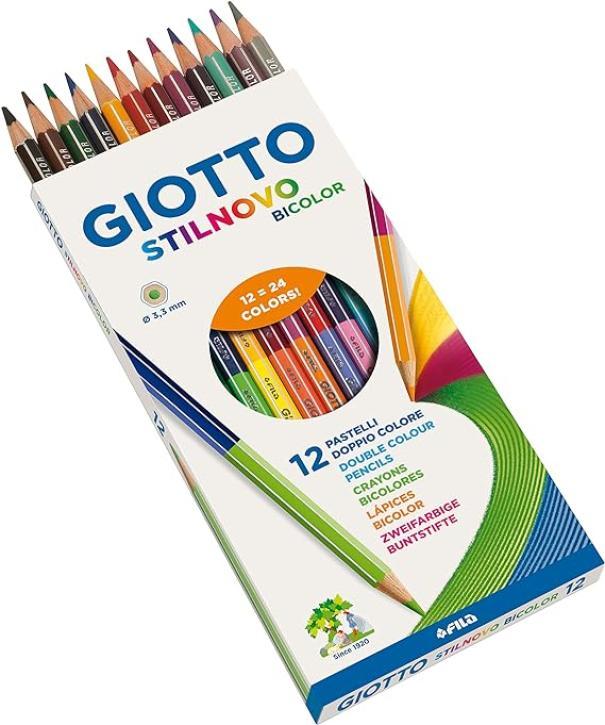 Pastelli Giotto Stilnovo bicolor confezione da 12