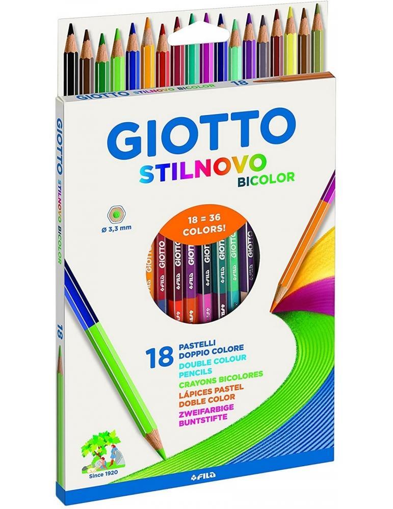Pastelli Giotto Stilnovo bicolor confezione da 18