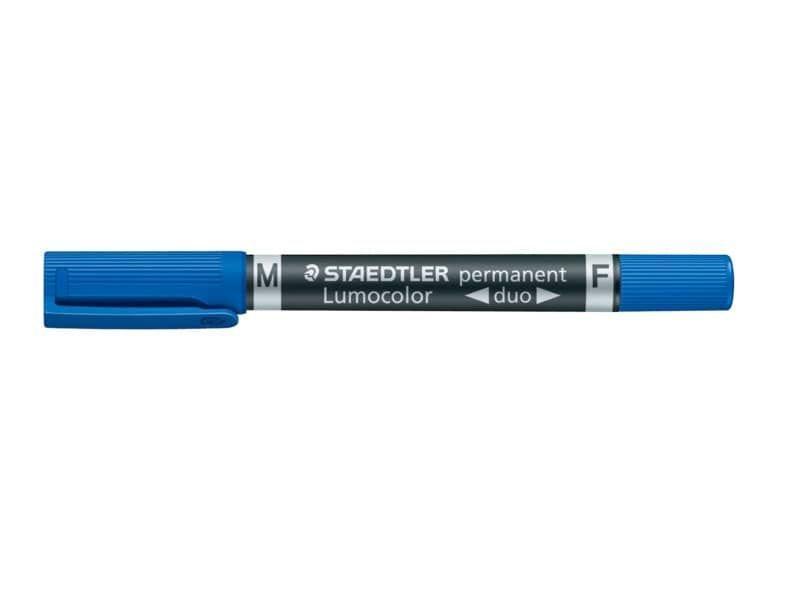 Marcatore 2 punte Staedtler Lumocolor 348 Blu confezione da 10