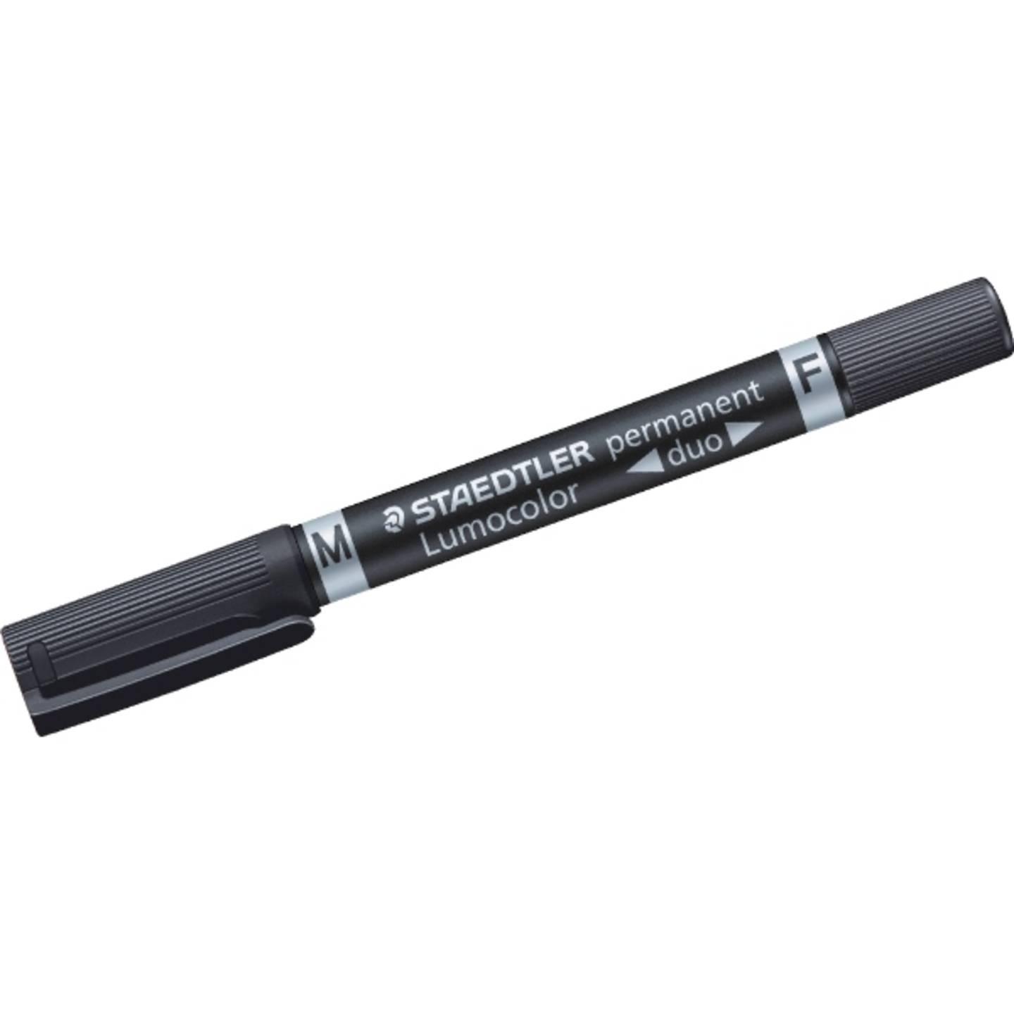 Marcatore 2 punte Staedtler Lumocolor 348 nero confezione da 10