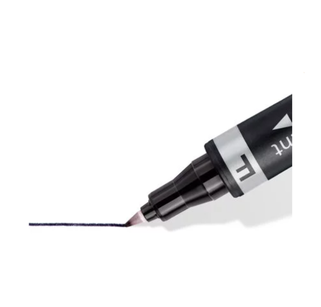 Marcatore 2 punte Staedtler Lumocolor 348 nero confezione da 10
