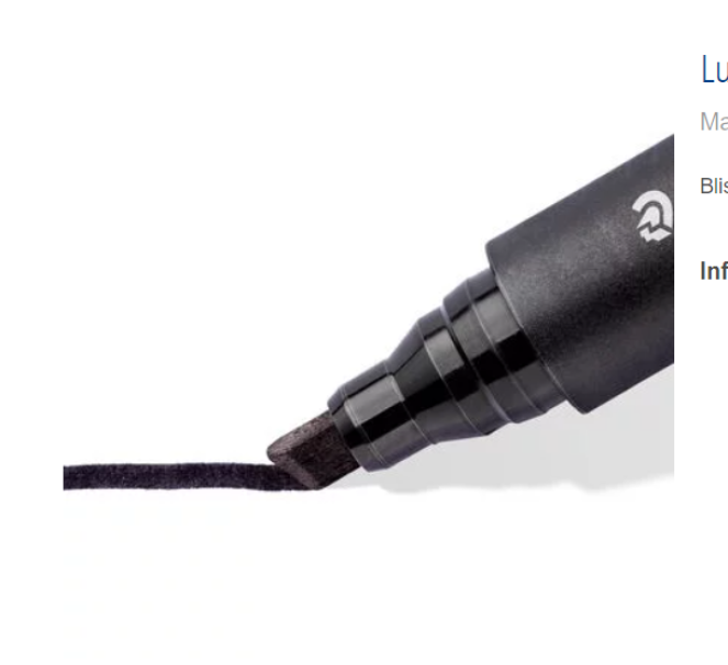 Marcatore Staedtler Lumocolor 350 Rosso p. scalpello confezione da 10