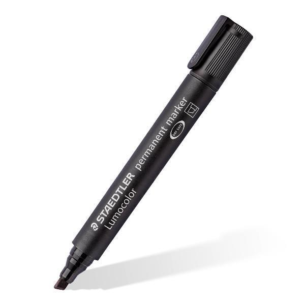 Marcatore Staedtler Lumocolor 350 Nero p. scalpello confezione da 10