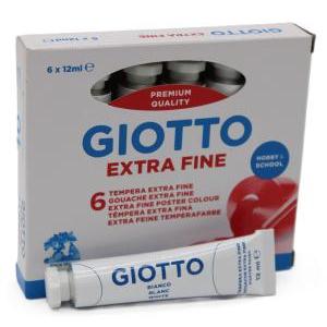 Tempera  bianco 12ml confezione da 6