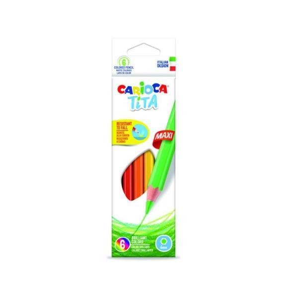 Pastelli colorati Carioca Maxi triangolari confezione da 6