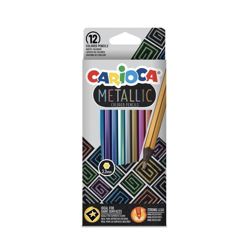 Pastelli Carioca metallic confezione da 12