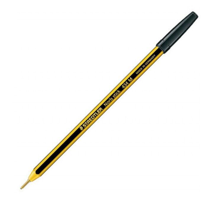 Penna sfera Staedtler Noris Stick 434 M Nero barattolo da 50