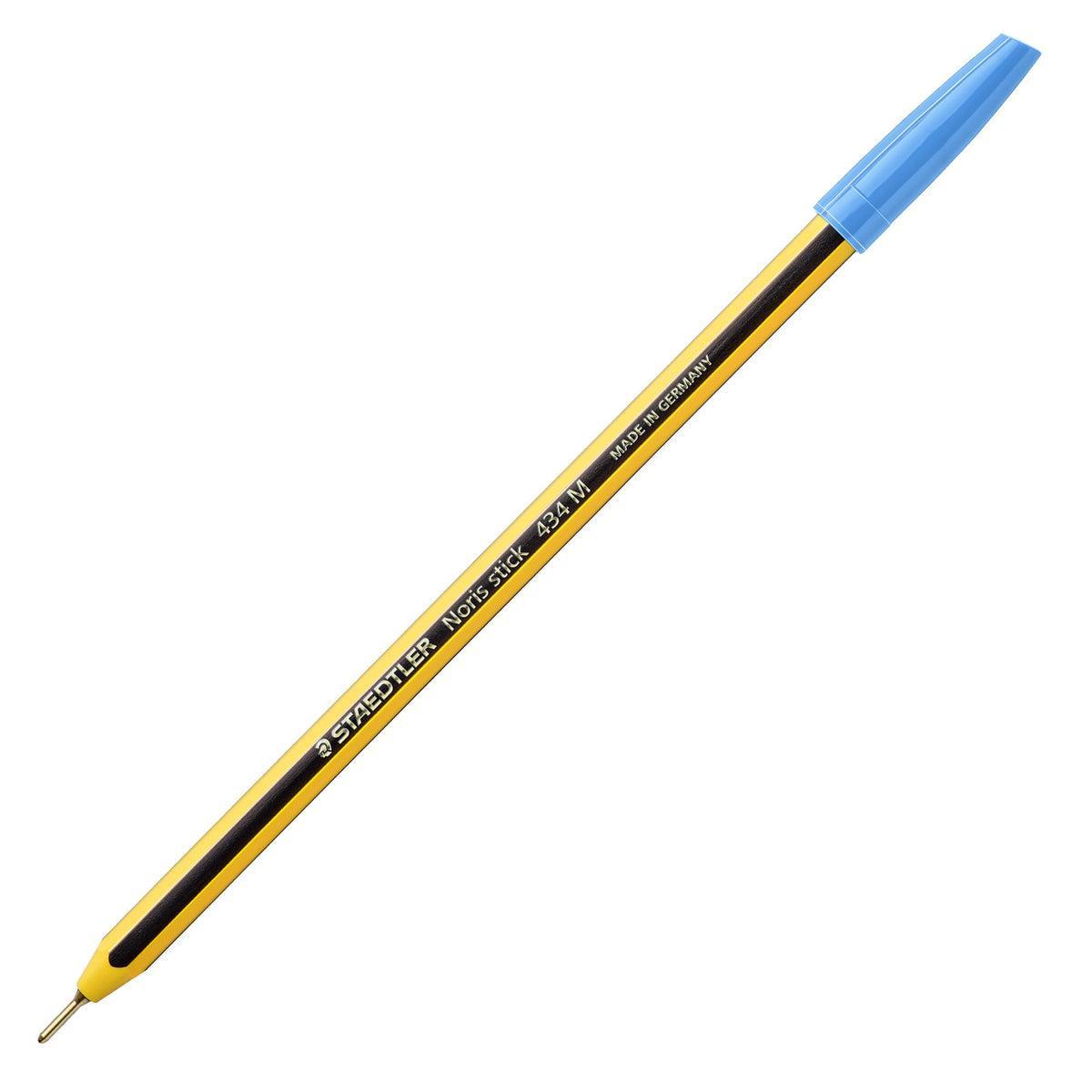Penna sfera Staedtler noris stick 434 M azzurro confezione da 10